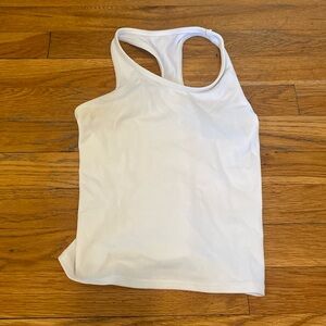 White athletic tank top